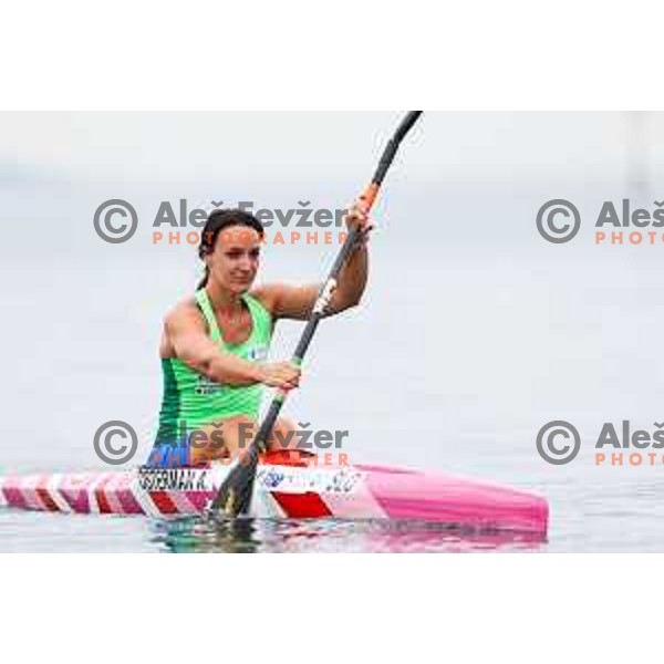 Anja Osterman during practice session of K-1 in Ankaran, Slovenia on October 26, 2024