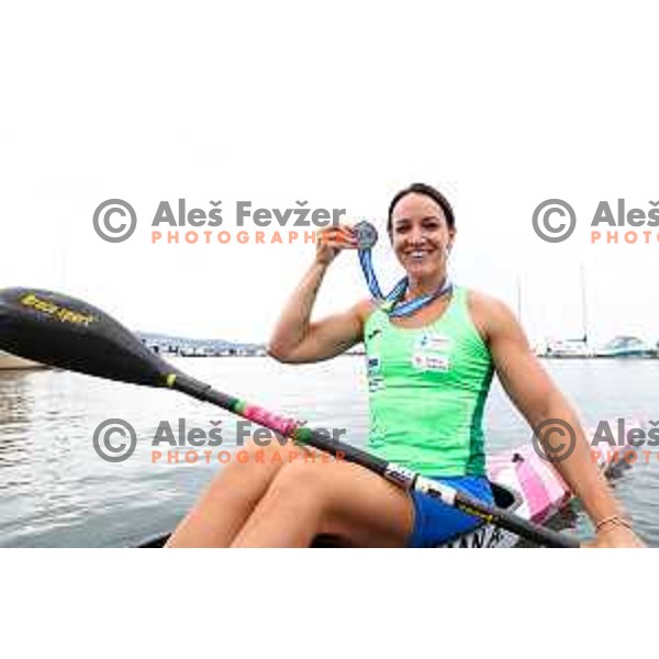 Anja Osterman during practice session of K-1 in Ankaran, Slovenia on October 26, 2024
