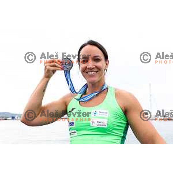 Anja Osterman during practice session of K-1 in Ankaran, Slovenia on October 26, 2024