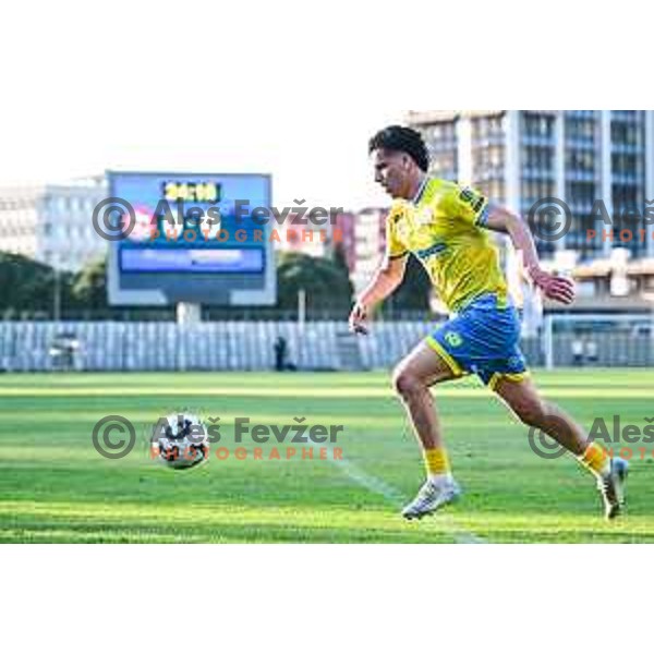 Kamil Manseri in action during Prva liga Telemach 2024/2025 football match between Koper and Celje at Bonifika Stadium in Koper, Slovenia on April 30, 2025