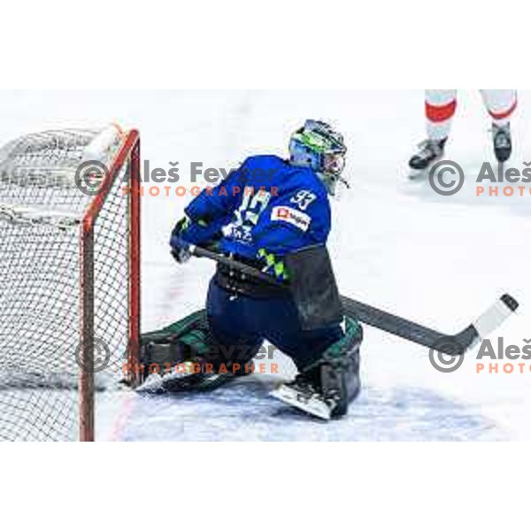 Lukas Horak in action during World Championship 2025 preparation ice-hockey match between Slovenia and Denmark in Ledna Dvorana, Maribor, Slovenia on April 30, 2025. Photo: Jure Banfi