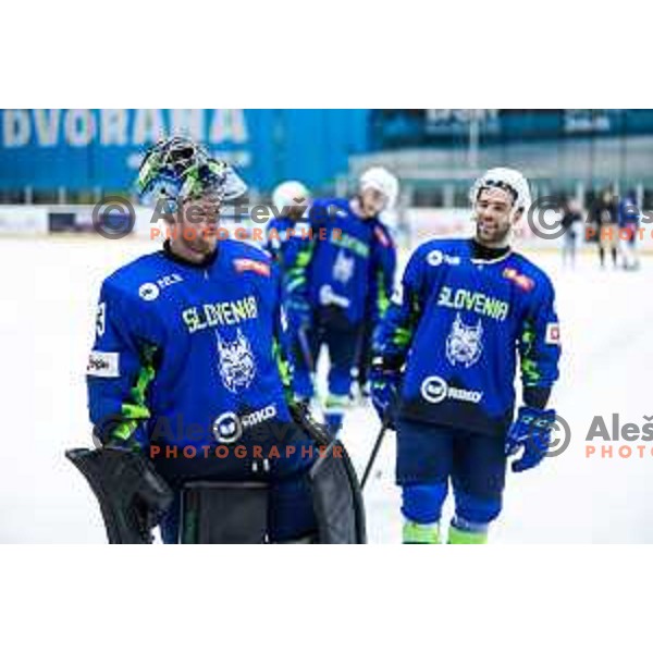 in action during World Championship 2025 preparation ice-hockey match between Slovenia and Denmark in Ledna Dvorana, Maribor, Slovenia on April 30, 2025. Photo: Jure Banfi