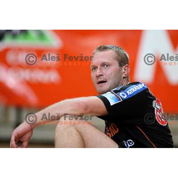 Koksarov at handball match Gorenje Velenje- Celje Pivovarna Lasko in the third place match of slovenian Supercup, played in Bonifika, Koper 6.9.2008. 