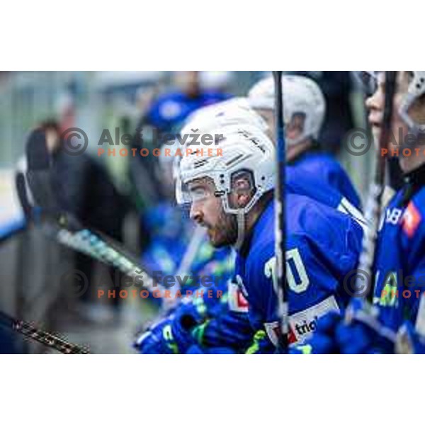 in action during World Championship 2025 preparation ice-hockey match between Slovenia and Denmark in Ledna Dvorana, Maribor, Slovenia on April 30, 2025. Photo: Jure Banfi