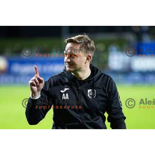Ales Arnol, head coach of Bravo during Prva liga Telemach football match between Nafta 1903 and Bravo in Sportni park Lendava, Slovenia on May 1, 2025. Photo: Jure Banfi
