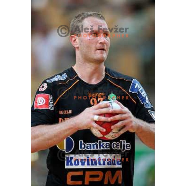 Koksarov at handball match Gorenje Velenje- Celje Pivovarna Lasko in the third place match of slovenian Supercup, played in Bonifika, Koper 6.9.2008. 