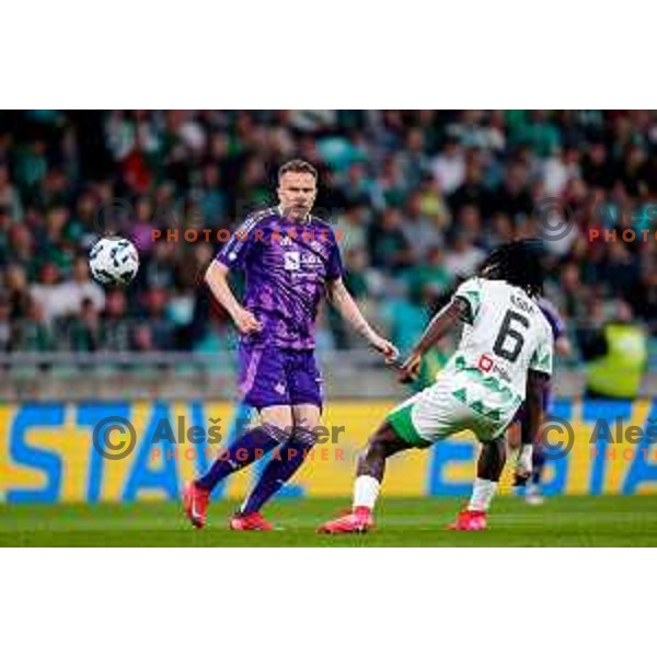 Josip Ilicic in action during Prva liga Telemach 2024/2025 football match between Olimpija and Maribor in Ljubljana, Slovenia on May 3, 2025