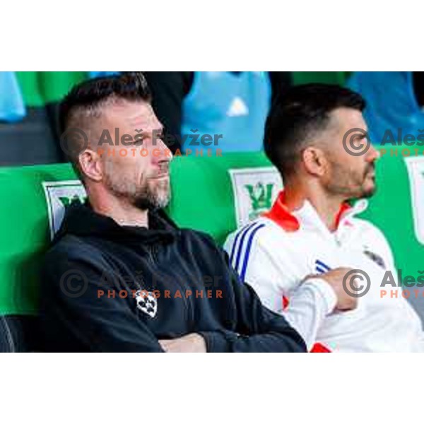 Bostjan Cesar, head coach of Maribor during Prva liga Telemach 2024/2025 football match between Olimpija and Maribor in Ljubljana, Slovenia on May 3, 2025