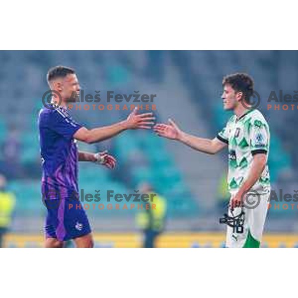 during Prva liga Telemach 2024/2025 football match between Olimpija and Maribor in Ljubljana, Slovenia on May 3, 2025