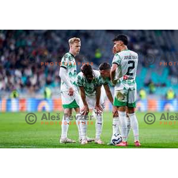 Justas Lesickas, Marko Brest, Raul Florucz and Jorge Silva during Prva liga Telemach 2024/2025 football match between Olimpija and Maribor in Ljubljana, Slovenia on May 3, 2025