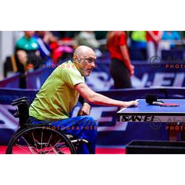 Ljubisa Gajic (SLO) competes at ITTF World Para Challenger Lasko 2025 in Tri Lilije Hall, Lasko, Slovenbia on May 6, 2025