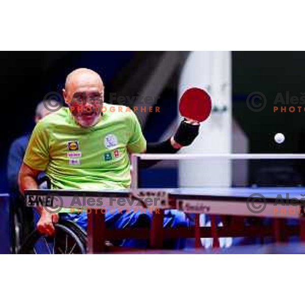 Ljubisa Gajic (SLO) competes at ITTF World Para Challenger Lasko 2025 in Tri Lilije Hall, Lasko, Slovenbia on May 6, 2025