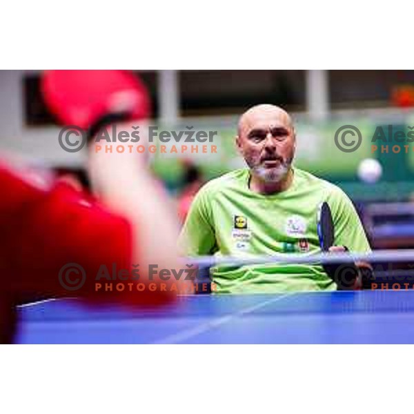 Ljubisa Gajic (SLO) competes at ITTF World Para Challenger Lasko 2025 in Tri Lilije Hall, Lasko, Slovenbia on May 6, 2025