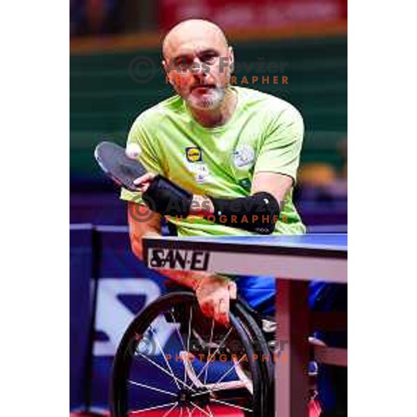 Ljubisa Gajic (SLO) competes at ITTF World Para Challenger Lasko 2025 in Tri Lilije Hall, Lasko, Slovenbia on May 6, 2025