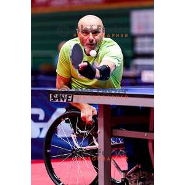 Ljubisa Gajic (SLO) competes at ITTF World Para Challenger Lasko 2025 in Tri Lilije Hall, Lasko, Slovenbia on May 6, 2025