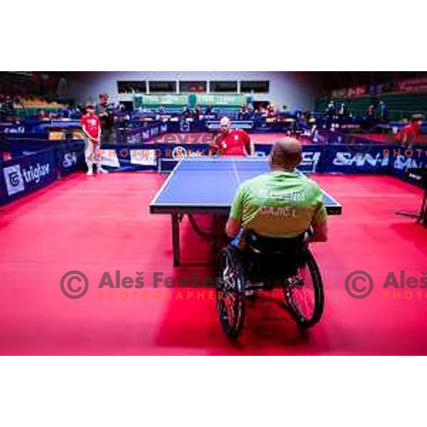 Ljubisa Gajic (SLO) competes at ITTF World Para Challenger Lasko 2025 in Tri Lilije Hall, Lasko, Slovenbia on May 6, 2025
