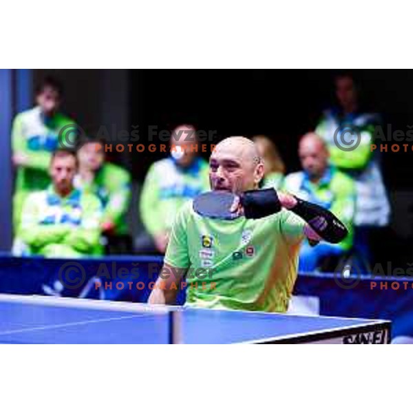 Ljubisa Gajic (SLO) competes at ITTF World Para Challenger Lasko 2025 in Tri Lilije Hall, Lasko, Slovenbia on May 6, 2025