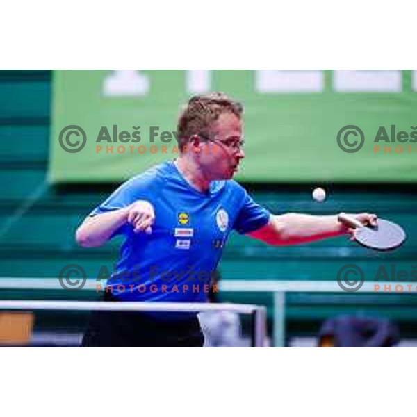 Tomaz Rabuzin (SLO) competes at ITTF World Para Challenger Lasko 2025 in Tri Lilije Hall, Lasko, Slovenbia on May 6, 2025