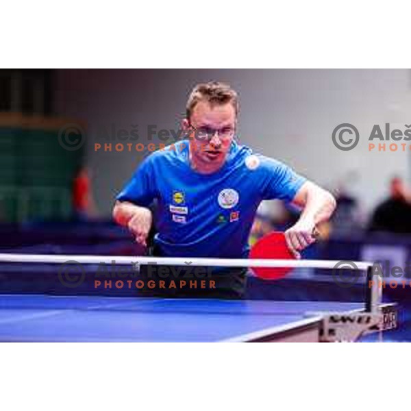 Tomaz Rabuzin (SLO) competes at ITTF World Para Challenger Lasko 2025 in Tri Lilije Hall, Lasko, Slovenbia on May 6, 2025