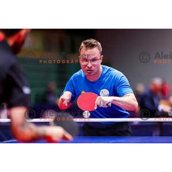 Tomaz Rabuzin (SLO) competes at ITTF World Para Challenger Lasko 2025 in Tri Lilije Hall, Lasko, Slovenbia on May 6, 2025