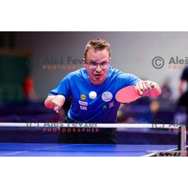 Tomaz Rabuzin (SLO) competes at ITTF World Para Challenger Lasko 2025 in Tri Lilije Hall, Lasko, Slovenbia on May 6, 2025