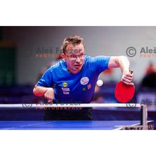 Tomaz Rabuzin (SLO) competes at ITTF World Para Challenger Lasko 2025 in Tri Lilije Hall, Lasko, Slovenbia on May 6, 2025
