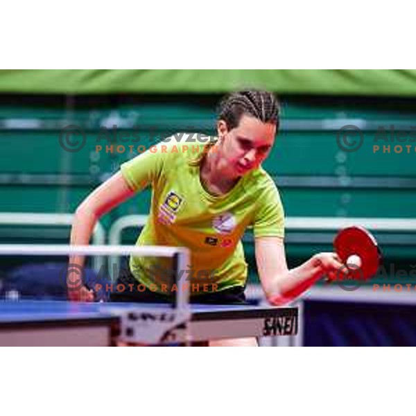 Karin Pracek (SLO) competes at ITTF World Para Challenger Lasko 2025 in Tri Lilije Hall, Lasko, Slovenbia on May 6, 2025