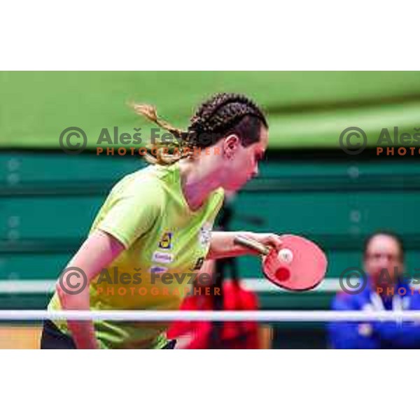 Karin Pracek (SLO) competes at ITTF World Para Challenger Lasko 2025 in Tri Lilije Hall, Lasko, Slovenbia on May 6, 2025