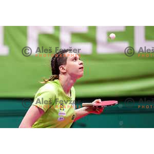 Karin Pracek (SLO) competes at ITTF World Para Challenger Lasko 2025 in Tri Lilije Hall, Lasko, Slovenbia on May 6, 2025