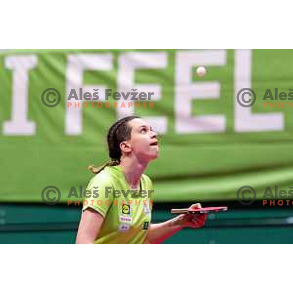 Karin Pracek (SLO) competes at ITTF World Para Challenger Lasko 2025 in Tri Lilije Hall, Lasko, Slovenbia on May 6, 2025