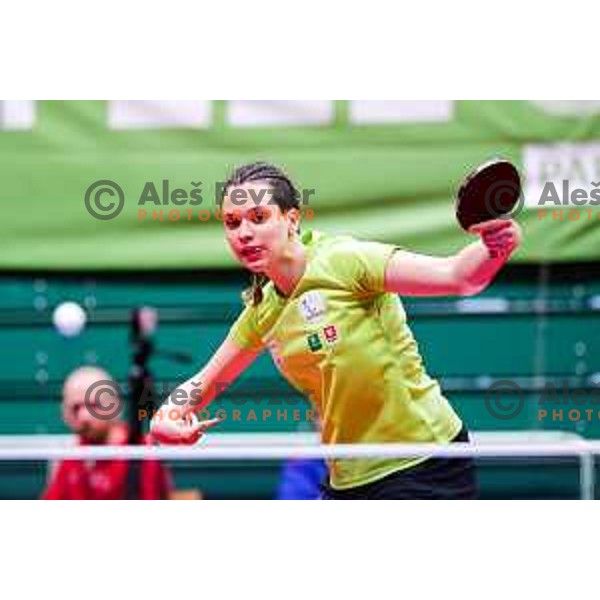 Karin Pracek (SLO) competes at ITTF World Para Challenger Lasko 2025 in Tri Lilije Hall, Lasko, Slovenbia on May 6, 2025