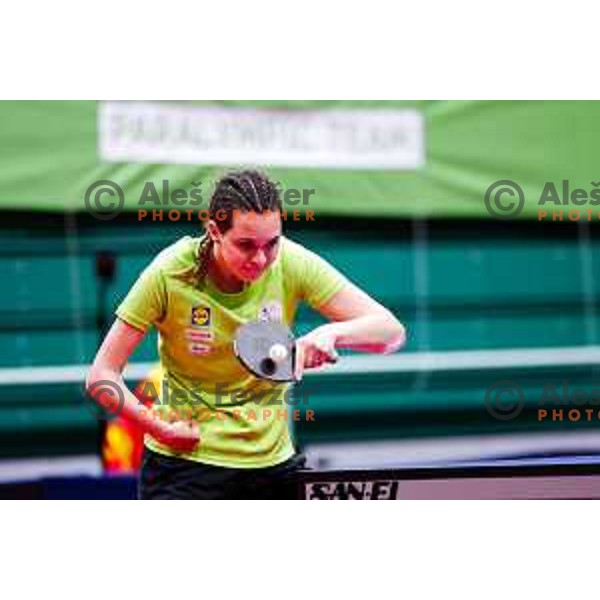 Karin Pracek (SLO) competes at ITTF World Para Challenger Lasko 2025 in Tri Lilije Hall, Lasko, Slovenbia on May 6, 2025
