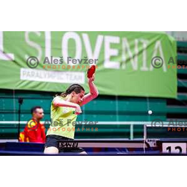 Karin Pracek (SLO) competes at ITTF World Para Challenger Lasko 2025 in Tri Lilije Hall, Lasko, Slovenbia on May 6, 2025