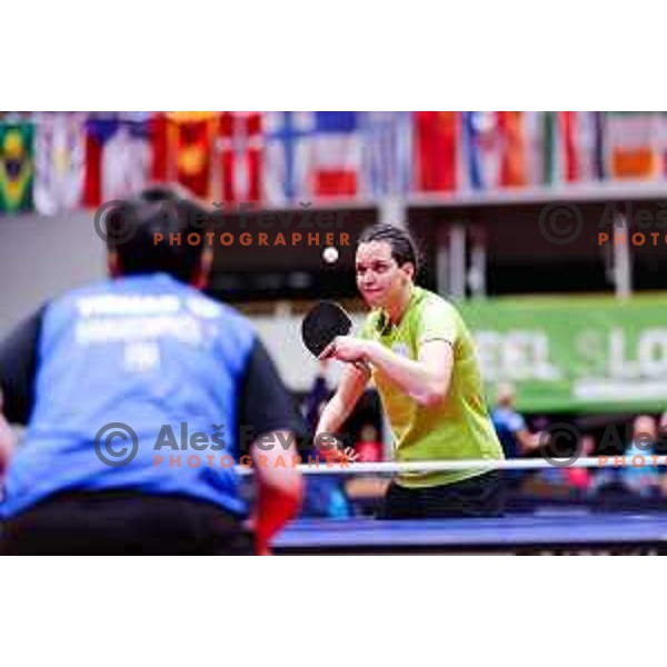 Karin Pracek (SLO) competes at ITTF World Para Challenger Lasko 2025 in Tri Lilije Hall, Lasko, Slovenbia on May 6, 2025