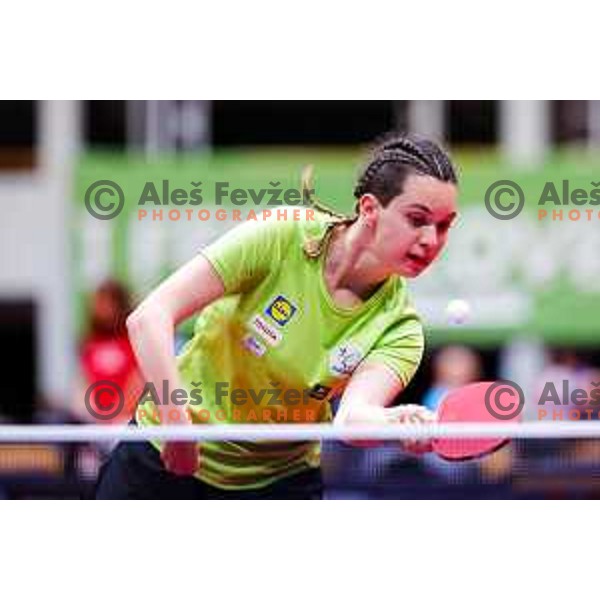 Karin Pracek (SLO) competes at ITTF World Para Challenger Lasko 2025 in Tri Lilije Hall, Lasko, Slovenbia on May 6, 2025