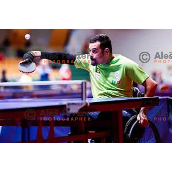 Gasper Mlakar (SLO) competes at ITTF World Para Challenger Lasko 2025 in Tri Lilije Hall, Lasko, Slovenbia on May 6, 2025