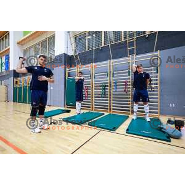 Slovenia National Volleyball team practice session, Ljubljana on May 7, 2025