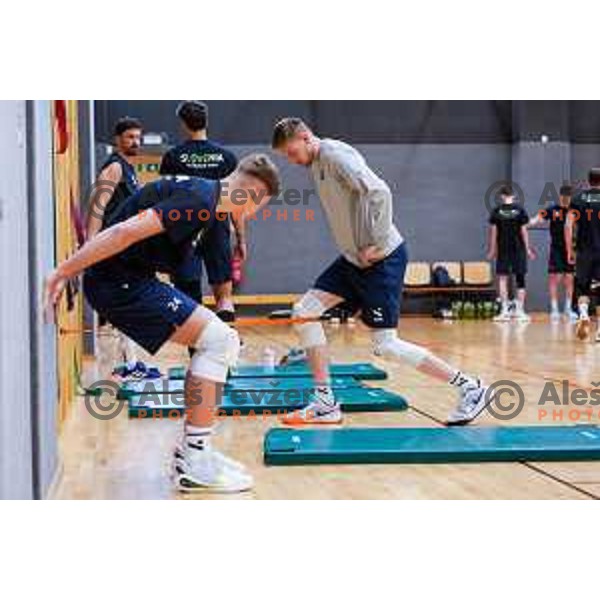 Slovenia National Volleyball team practice session, Ljubljana on May 7, 2025