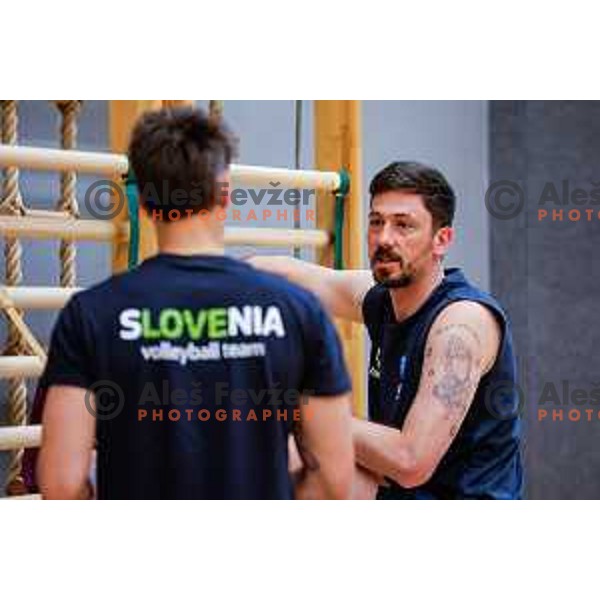 Slovenia National Volleyball team practice session, Ljubljana on May 7, 2025