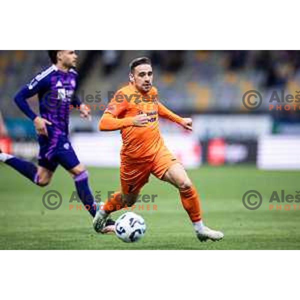 Aljosa Matko in action during Prva liga Telemach football match between Maribor and Celje in Ljudski vrt, Maribor, Slovenia on May 7, 2025. Photo: Jure Banfi