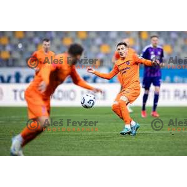 in action during Prva liga Telemach football match between Maribor and Celje in Ljudski vrt, Maribor, Slovenia on May 7, 2025. Photo: Jure Banfi