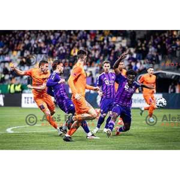 in action during Prva liga Telemach football match between Maribor and Celje in Ljudski vrt, Maribor, Slovenia on May 7, 2025. Photo: Jure Banfi