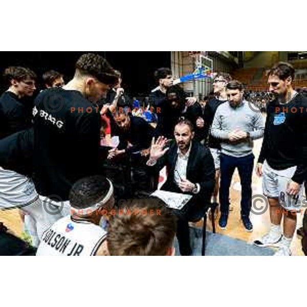 Stipe Modric, head coach of Ilirija during The Final of ABA 2 League 2024/2025 basketball match between Ilirija (SLO) and Bosna Visit Sarajevo (BiH) in Tivoli Hall, Ljubljana, Slovenia on May 7, 2025