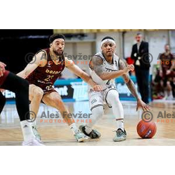 in action during second match of the Final of ABA 2 League 2024/25 basketball match between Iliriija and Bosna Visit Sarajevo in Hala Tivoli, Ljubljana, Slovenia on May 7, 2025. Photo: Filip Barbalic