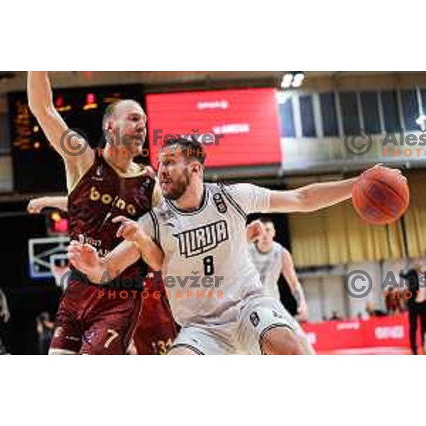 in action during second match of the Final of ABA 2 League 2024/25 basketball match between Iliriija and Bosna Visit Sarajevo in Hala Tivoli, Ljubljana, Slovenia on May 7, 2025. Photo: Filip Barbalic