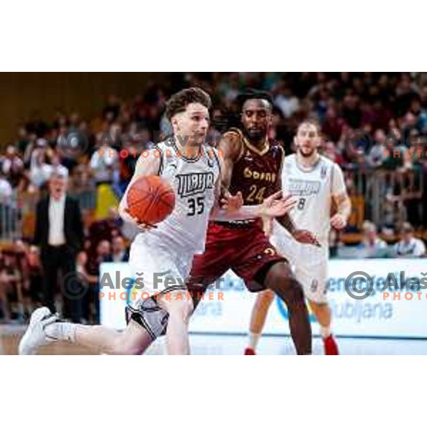 during The Final of ABA 2 League basketball match between Ilirija (SLO) and Bosna Visit Sarajevo (BiH) in Tivoli Hall, Ljubljana, Slovenia on May 7, 2025