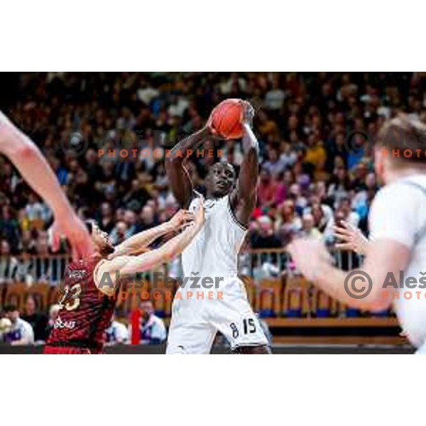 Kur Malith Jockuch of Ilirija in action during The Final of ABA 2 League basketball match between Ilirija (SLO) and Bosna Visit Sarajevo (BiH) in Tivoli Hall, Ljubljana, Slovenia on May 7, 2025