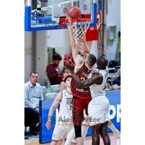 during The Final of ABA 2 League basketball match between Ilirija (SLO) and Bosna Visit Sarajevo (BiH) in Tivoli Hall, Ljubljana, Slovenia on May 7, 2025