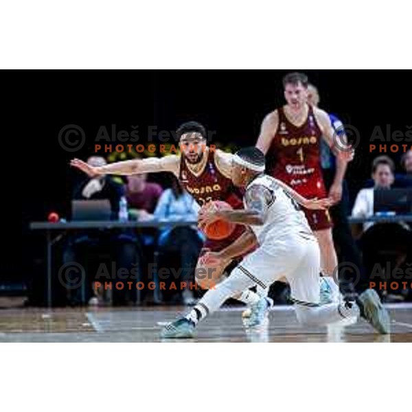 Vincent Lamont Golson Jr. of Ilirija in action during The Final of ABA 2 League basketball match between Ilirija (SLO) and Bosna Visit Sarajevo (BiH) in Tivoli Hall, Ljubljana, Slovenia on May 7, 2025