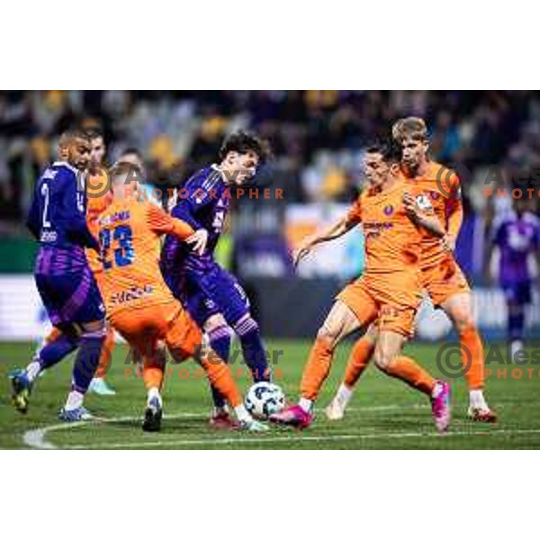 in action during Prva liga Telemach football match between Maribor and Celje in Ljudski vrt, Maribor, Slovenia on May 7, 2025. Photo: Jure Banfi
